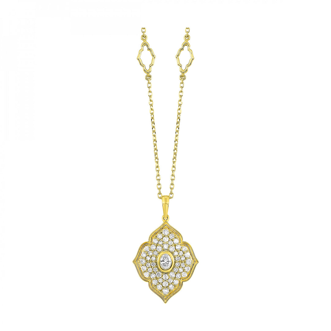 14K Yellow Gold 1/2cttw Diamond Pendant