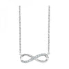 Sterling Silver 1/20cttw Diamond Infinity Pendant