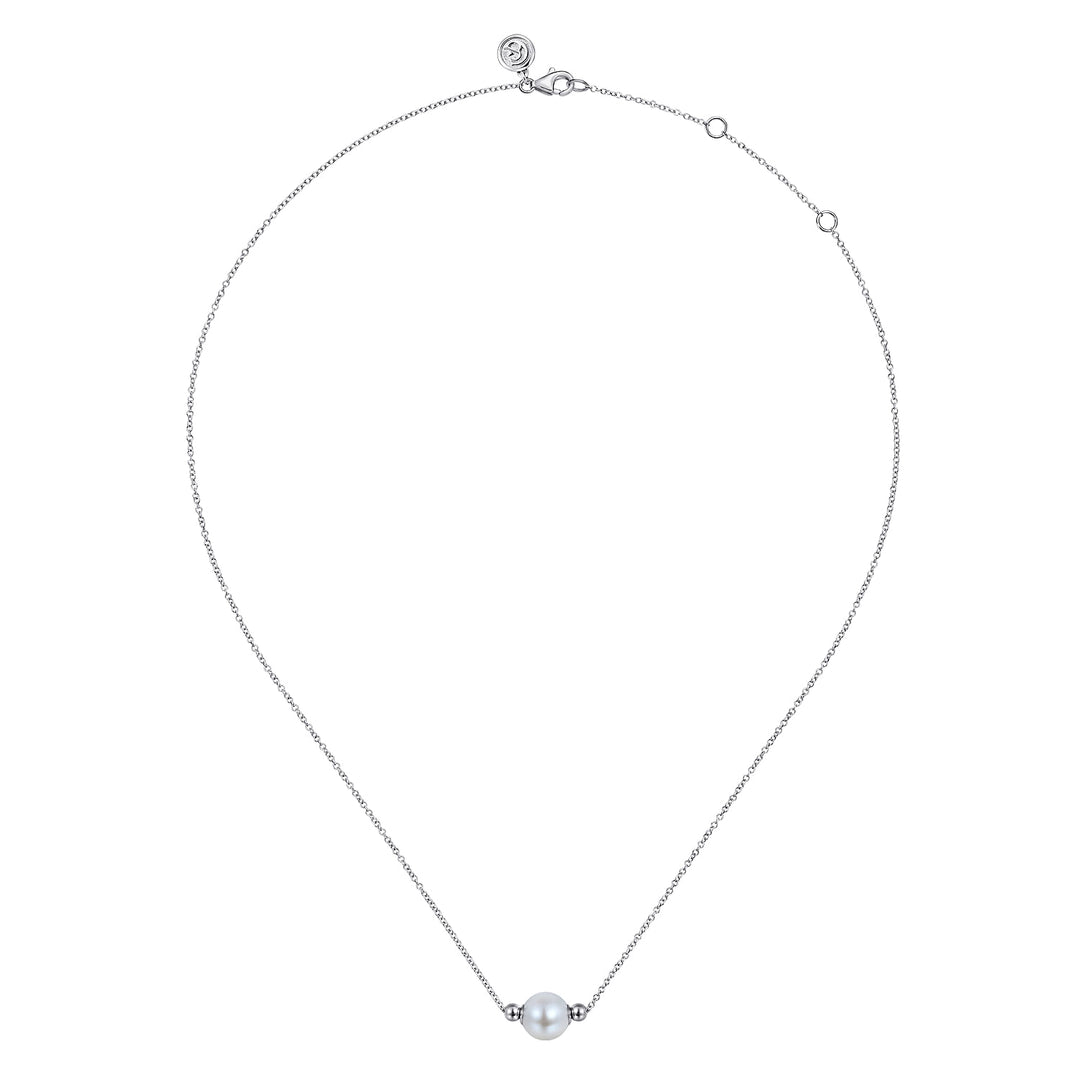 Sterling Silver Pearl Bujukan Fashion Necklace