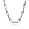 Sterling Silver Oval Link Chain 16 Inch Necklace with Bujukan Connectors