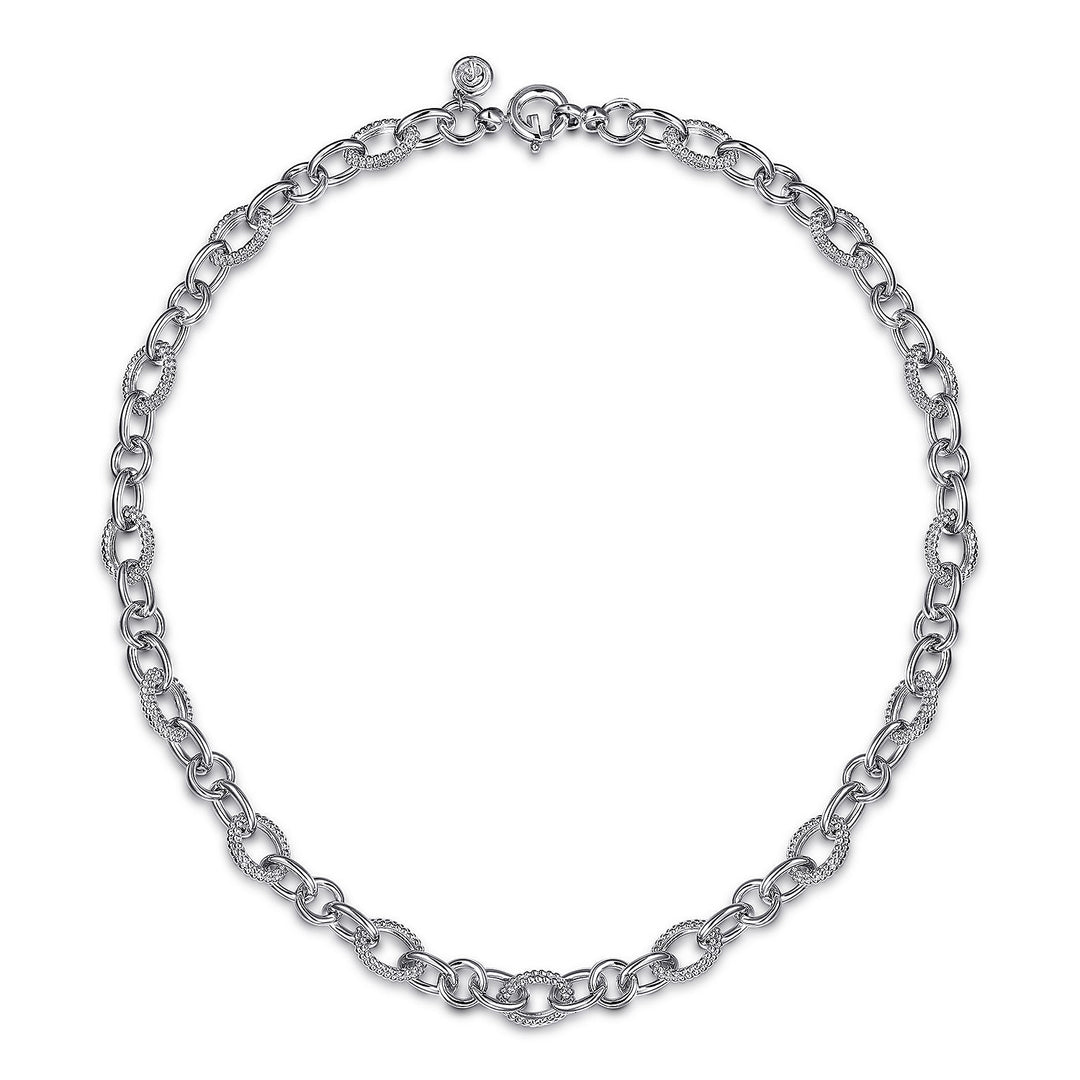Sterling Silver Bujukan Link Chain Necklace