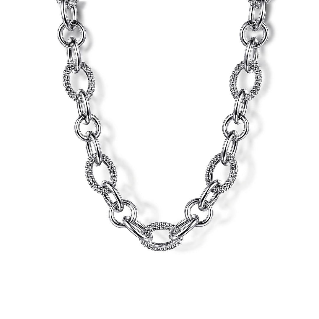 Sterling Silver Bujukan Link Chain Necklace