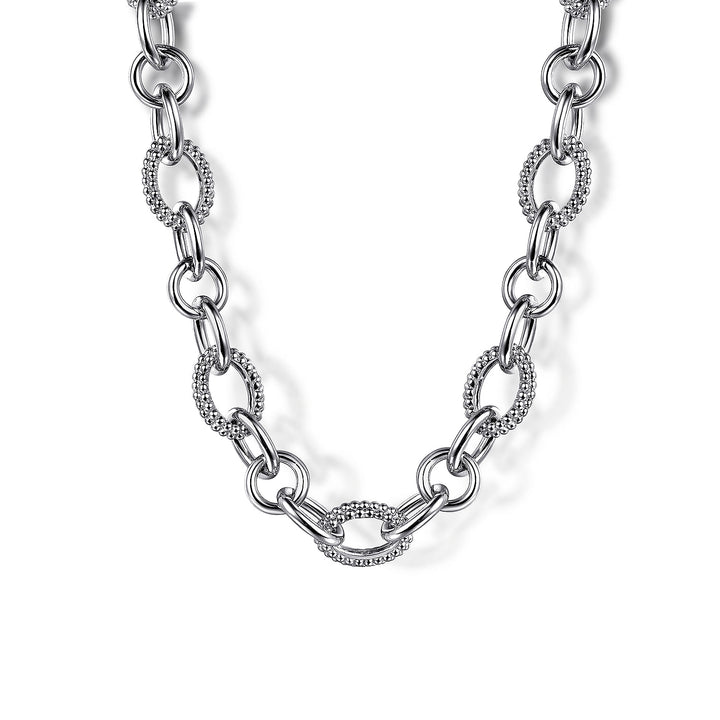 Sterling Silver Bujukan Link Chain Necklace