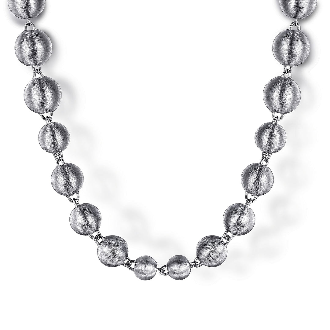 Sterling Silver Bujukan Beads Chain Necklace