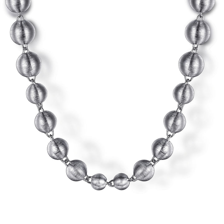 Sterling Silver Bujukan Beads Chain Necklace