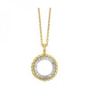 14K Yellow Gold 1/20cttw Diamond Circle Pendant