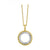 14K Yellow Gold 1/20cttw Diamond Circle Pendant