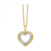 14K Yellow Gold 1/20cttw Diamond Heart Pendant