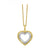 14K Yellow Gold 1/20cttw Diamond Heart Pendant