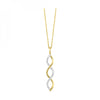 10K Yellow Gold 1/12cttw Diamond Drop Crossover Pendant