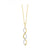 10K Yellow Gold 1/12cttw Diamond Drop Crossover Pendant