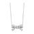 10K White Gold 1/7cttw Diamond Bow Pendant