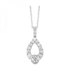 14K White Gold 1/2cttw Diamond Rhythm Of Love Pendant