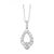 14K White Gold 1/2cttw Diamond Rhythm Of Love Pendant