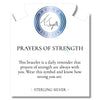 Prayers Collection: Purple Turquoise Gemstone Bracelet with Prayers of Strength Sterling Silver Charm