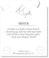 Hemimorphite Gemstone Bracelet with Endless Love Sister Sterling Silver Charm