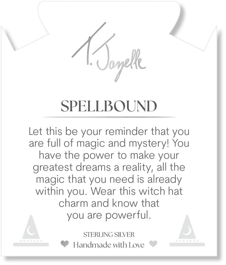 Lepidolite Quartz Gemstone Bracelet with Spellbound Sterling Silver Charm