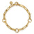 14K Yellow Plain Gold Link Chain Bracelet