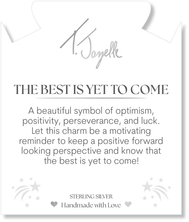 Larimar Gemstone Bracelet with Best is Yet to Come Sterling Silver Charm