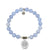 Sky Blue Jade Gemstone Bracelet with Wish Sterling Silver Charm