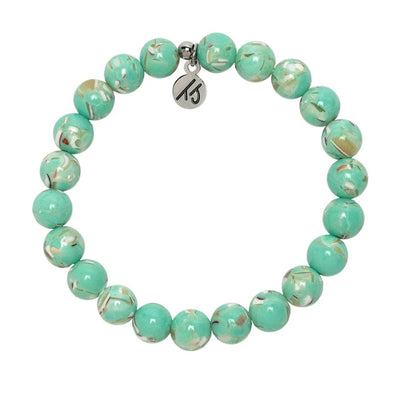 Defining Bracelet- Luck Bracelet with Light Green Shell Gemstones