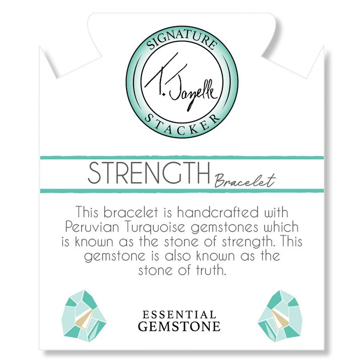 Defining Bracelet- Strength Bracelet with Peruvian Turquoise Gemstones