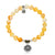 Yellow Shell Stone Bracelet with Sunflower Sterling Silver Charm