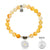 Yellow Shell Gemstone Bracelet with You Are My Sunshine Sterling Silver Charm