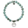 Larimar Gemstone Bracelet with Family Tree Sterling Silver Charm