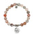 Arusha Agate Gemstone Bracelet with Cardinal Sterling Silver Charm