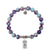 Purple Blue Jasper Gemstone Bracelet with New Beginnings Sterling Silver Charm