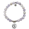 Purple Turquoise Gemstone Bracelet with Nurse Sterling Silver Charm