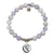 Purple Turquoise Gemstone Bracelet with Nurse Sterling Silver Charm