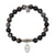 Silver Obsidian Gemstone Bracelet with Unstoppable Sterling Silver Charm