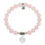 Prayers Collection: Rose Quartz Gemstone Bracelet with Prayers of Love Sterling Silver Charm