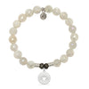 Prayers Collection: Moonstone Gemstone Bracelet with Prayers of Angels Sterling Silver Charm