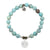 Prayers Collection: Robins Egg Agate Gemstone Bracelet with Prayers of Strength Sterling Silver Charm