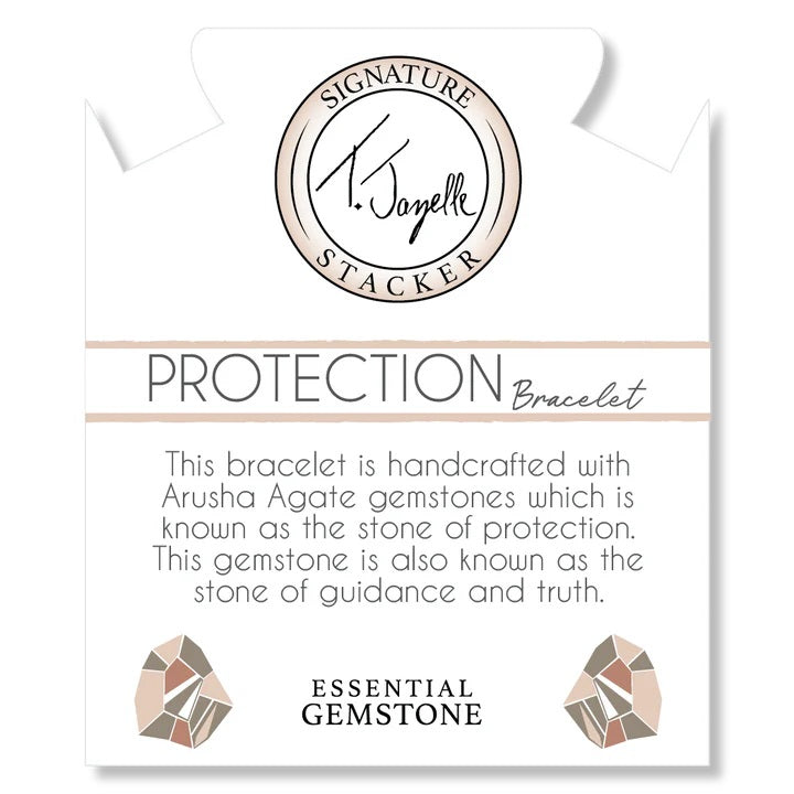 Defining Bracelet- Protection Bracelet with Arusha Agate Gemstones