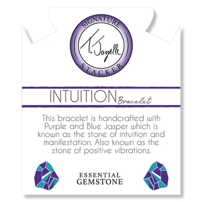 Defining Bracelet- Intuition Bracelet with Purple Blue Jasper Gemstones