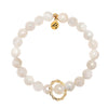 Bonded Together Collection- Moonstone Bracelet with Gold Charm Bracelet