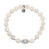 Beaded Moments Bracelet- Moonstone with Evil Eye Sterling Silver Charm