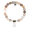 Australian Agate Gemstone Bracelet with Unbreakable Friendship Sterling Silver Charm