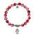 Cherry Jade Gemstone Bracelet with Inner Beauty Sterling Silver Charm