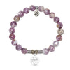 Lepidolite Quartz Gemstone Bracelet with Best Is Yet To Come Sterling Silver Charm