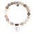 Australian Agate Gemstone Bracelet with Piece of My Heart Sterling Silver Charm