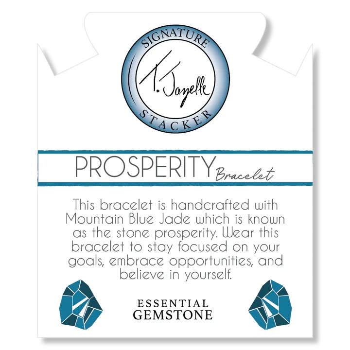 Defining Bracelet- Prosperity Bracelet with Mountain Blue Jade Gemstones