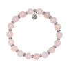 Silver Empowered Elegance Collection- Rose Quartz Gemstone Bracelet