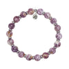 Silver Empowered Elegance Collection- Lepidolite Quartz Gemstone Bracelet