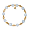 Gold Day by Day Collection- Blue Aquamarine Gemstone Bracelet