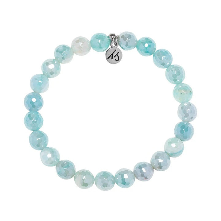 Defining Bracelet- Calming Bracelet with Aqua Agate Gemstones